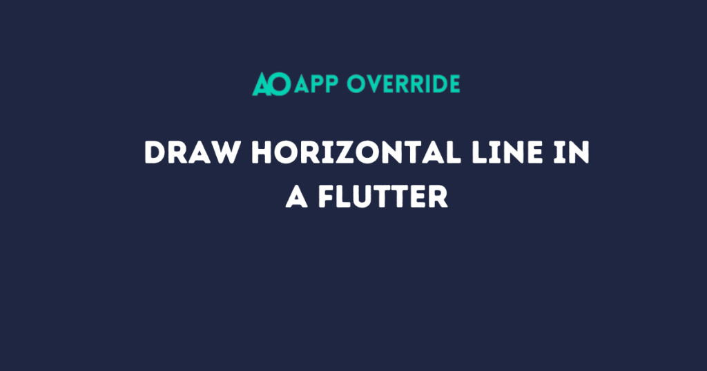 draw horizontal line in flutter