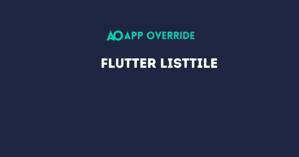 Add ListTile in Flutter