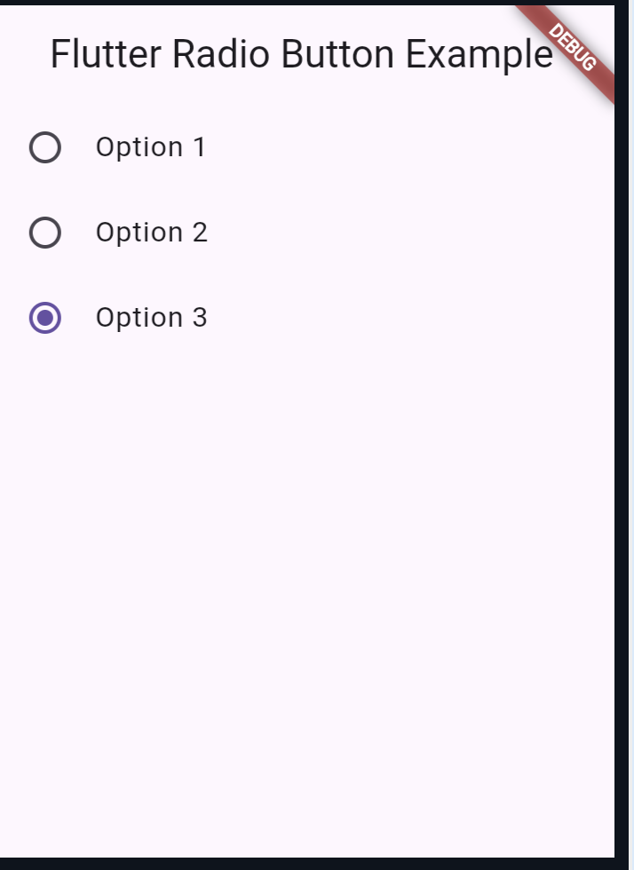 How to Use Flutter Radio Button? (with Example) - AppOverride