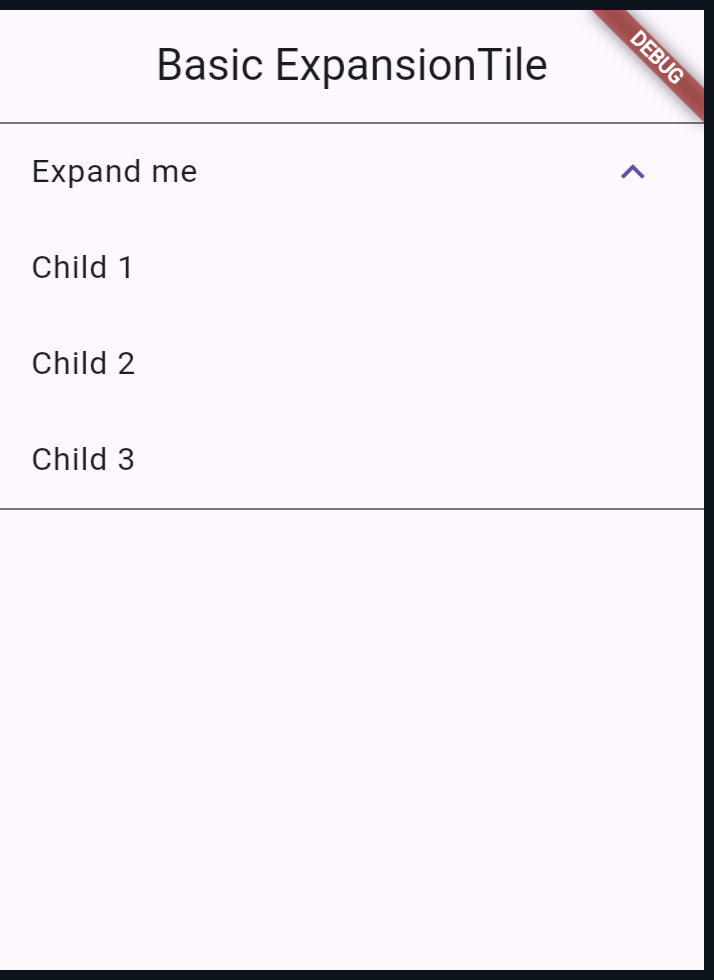 Flutter Expansion List