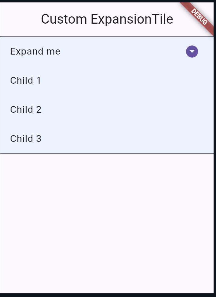 Flutter Expansion List