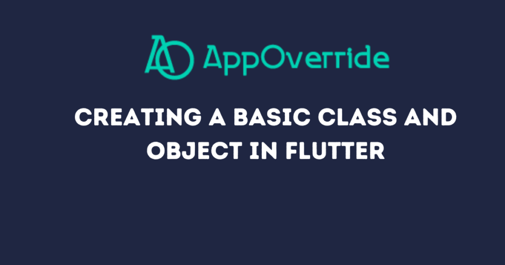 class and object in Flutter