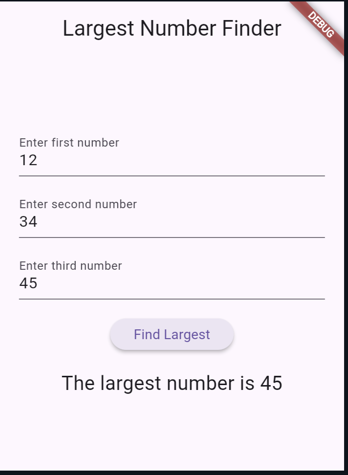 largest number in flutter