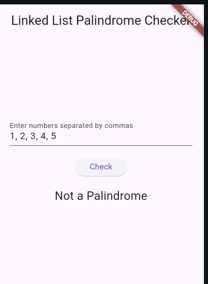 Check if Linked list is Palindrome