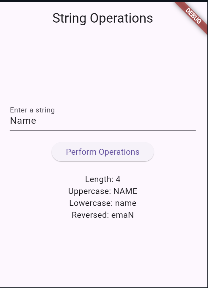 string operations in Flutter 