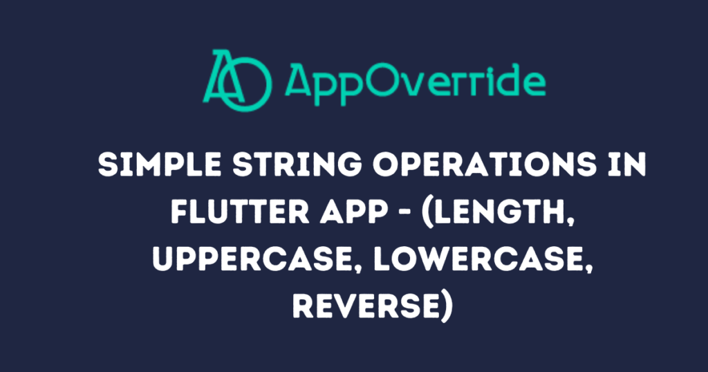 string operations in Flutter